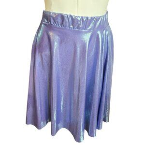 Shimmering Metallic Purple A-Line Skirt Dance Costume Size 8 JJ4029